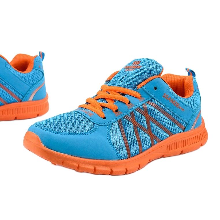 Zapatillas deportivas para mujer W127 azul naranja 1 Zapatillas deportivas para mujer W127 azul naranja 1