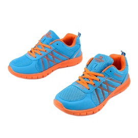 Zapatillas deportivas para mujer W127 azul naranja 2