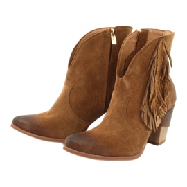 EXQUISITE 1196 Bota cowboy ante camel marrón 2