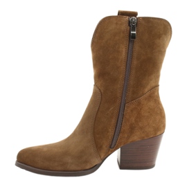 Bota cowboy Gamis 4009 de piel de ante marrón 1