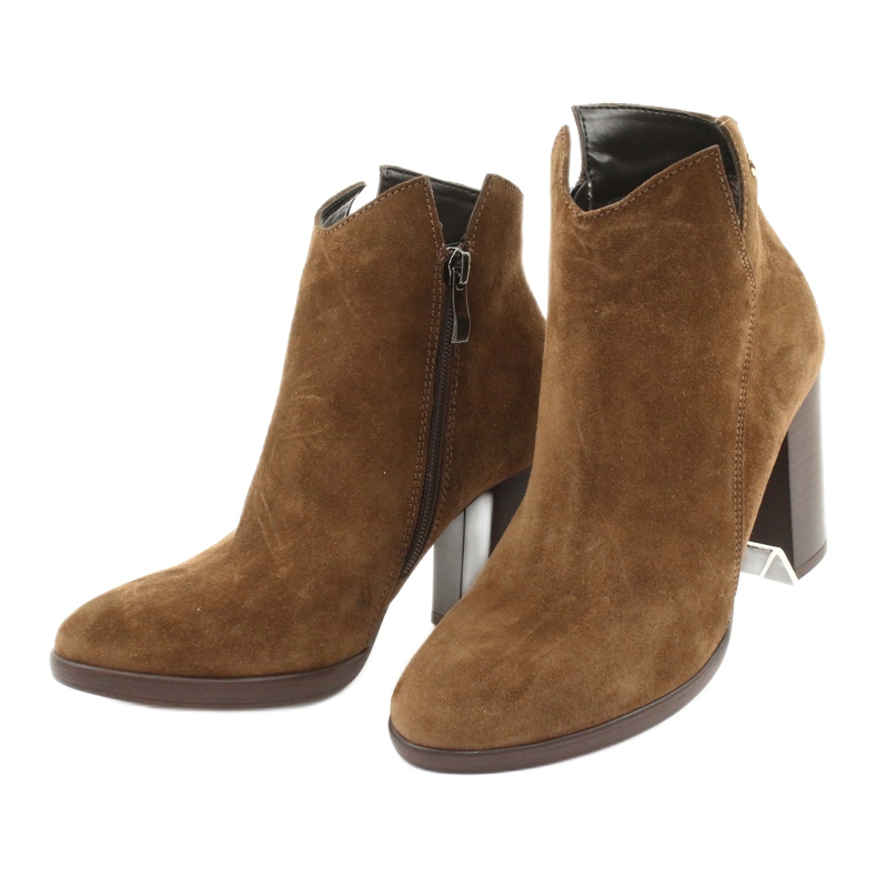 Gamis Botas de piel de ante en el poste 4018 marrón 2