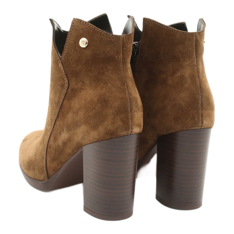 Gamis Botas de piel de ante en el poste 4018 marrón 3