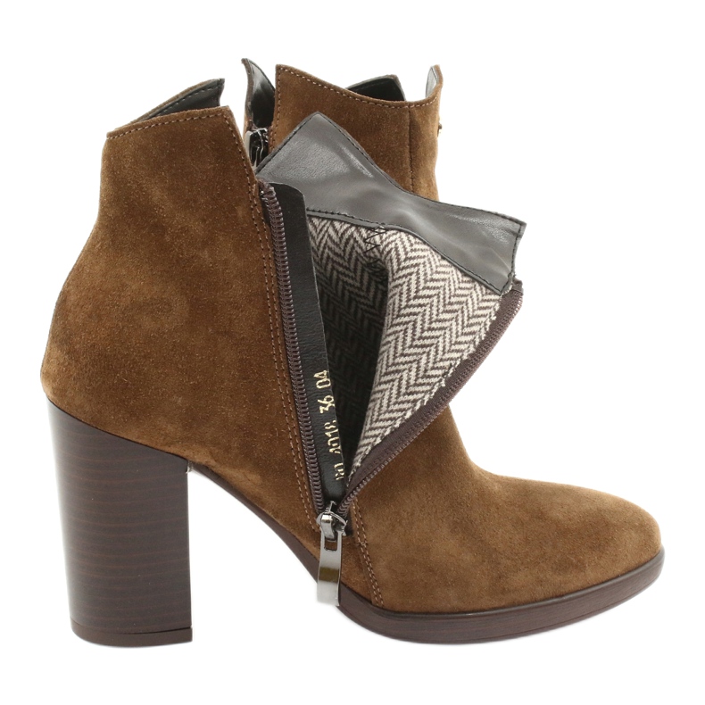 Gamis Botas de piel de ante en el poste 4018 marrón 4