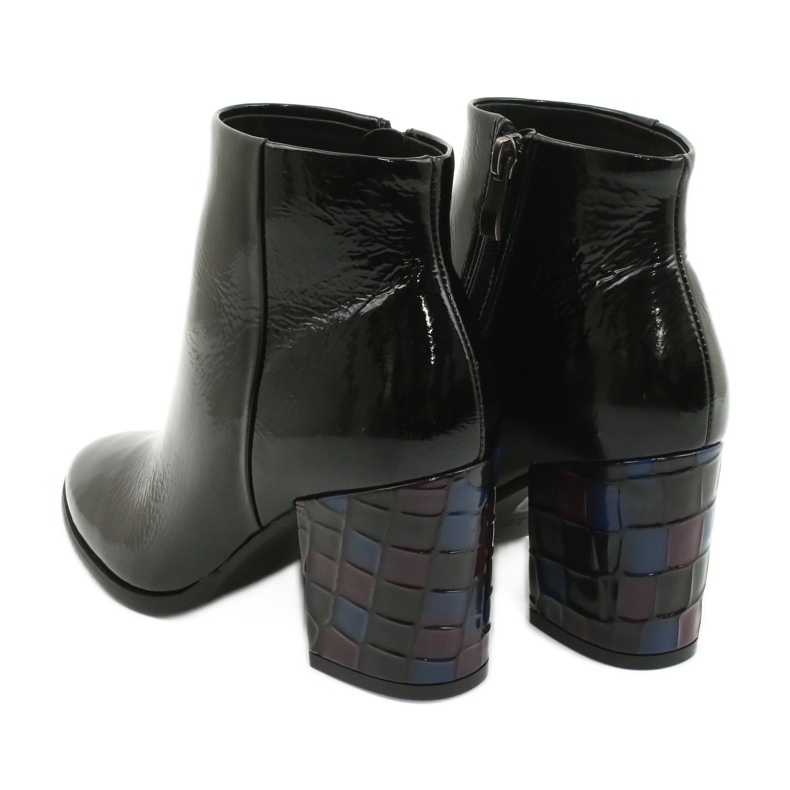Botas de mujer lacadas negras Kaniowski 3543 negro 3