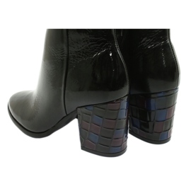 Botas de mujer lacadas negras Kaniowski 3543 negro 5