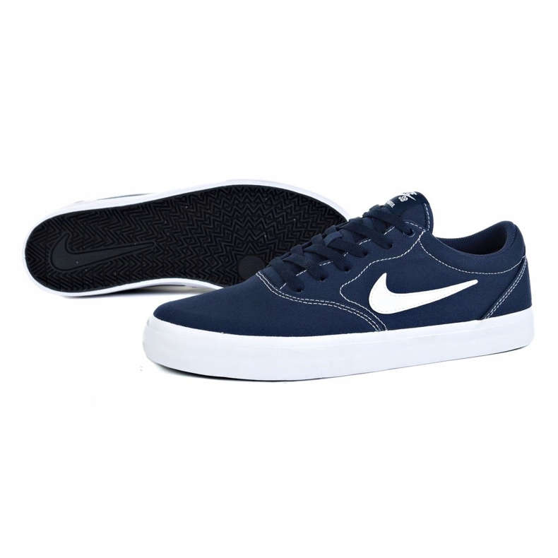 Zapatillas Nike Sb Charge Cnvs M CD6279-402 blanco azul marino 1