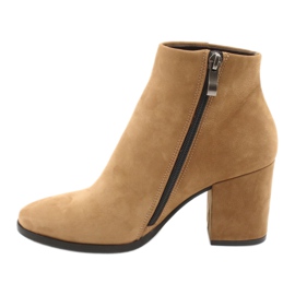 Kaniowski Botas de cuero para mujeres K-0307 Toffee/Beige 1 Kaniowski Botas de cuero para mujeres K-0307 Toffee/Beige 1