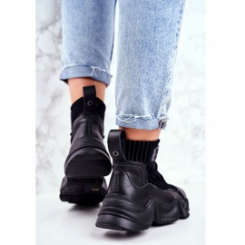 Zapatos Deportivos Altos Para Mujer Big Star Black GG274607 negro 4