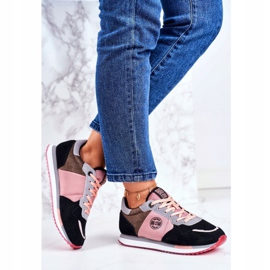 Zapatos Deportivos De Mujer Sneakers Big Star GG274458 negro rosado 1