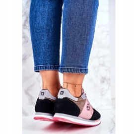 Zapatos Deportivos De Mujer Sneakers Big Star GG274458 negro rosado 4