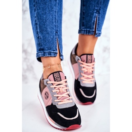 Zapatos Deportivos De Mujer Sneakers Big Star GG274458 negro rosado 2