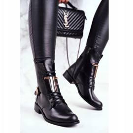 Botas Mujer Nicole Piel Negra 2591 negro dorado 1