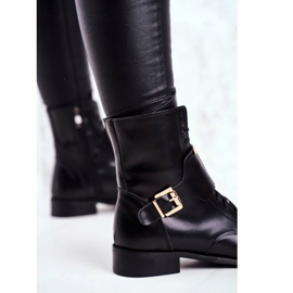 Botas Mujer Nicole Piel Negra 2591 negro dorado 5