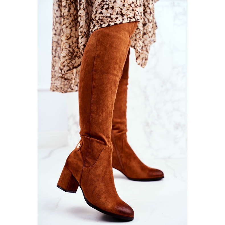 Vinceza Botas De Mujer Con Tacón Ante Camel Torgos marrón 2 Vinceza Botas De Mujer Con Tacón Ante Camel Torgos marrón 2