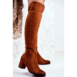 Vinceza Botas De Mujer Con Tacón Ante Camel Torgos marrón 1
