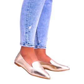 Mocasines de mujer Golden Mirror Lu Boo Mireldo dorado 3