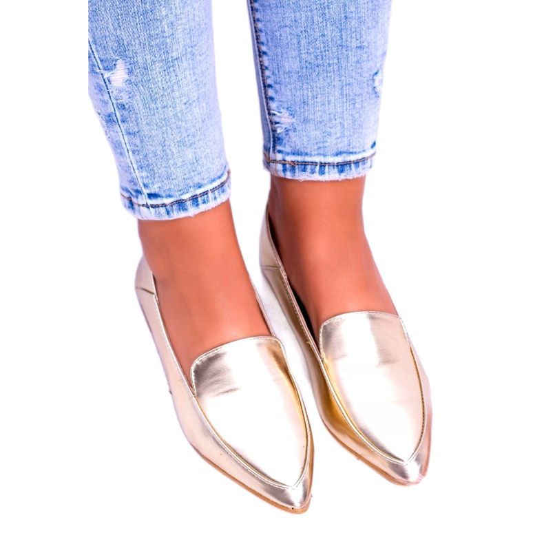 Mocasines de mujer Golden Mirror Lu Boo Mireldo dorado 2