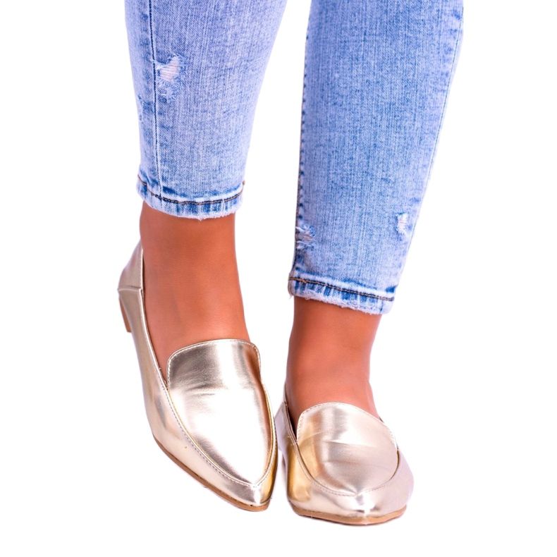 Mocasines de mujer Golden Mirror Lu Boo Mireldo dorado 4