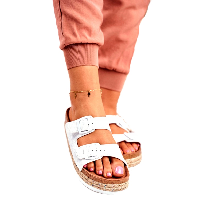 Pantuflas de Mujer Big Star White FF274665 blanco multicolor 2