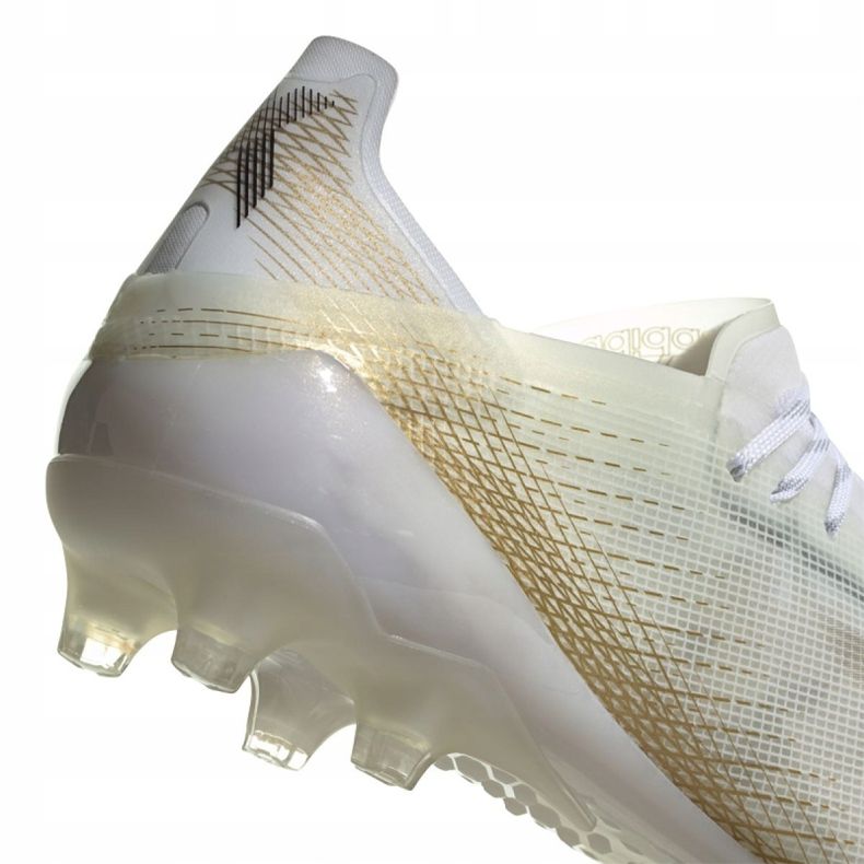 Botas de fútbol adidas X Ghosted.1 Ag M EG8154 negro, blanco, dorado blanco 2
