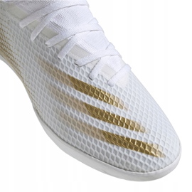 Botas de fútbol Adidas X Ghosted.3 In M EG8204 negro, blanco, dorado blanco 3