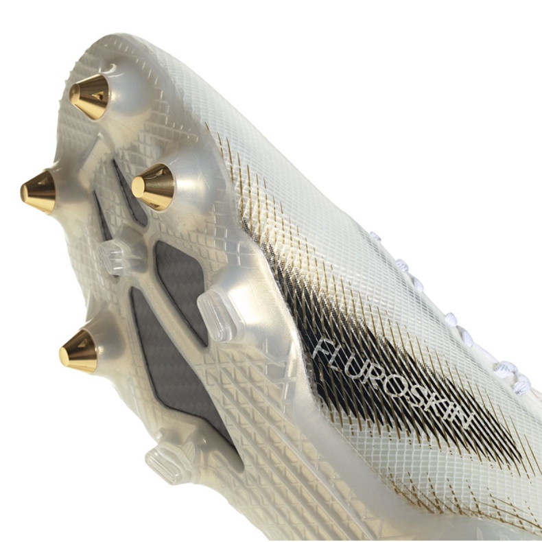 Botas de fútbol adidas X Ghosted.1 Sg M EG8260 negro, blanco, dorado blanco 2