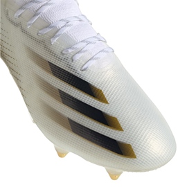 Botas de fútbol adidas X Ghosted.1 Sg M EG8260 negro, blanco, dorado blanco 3