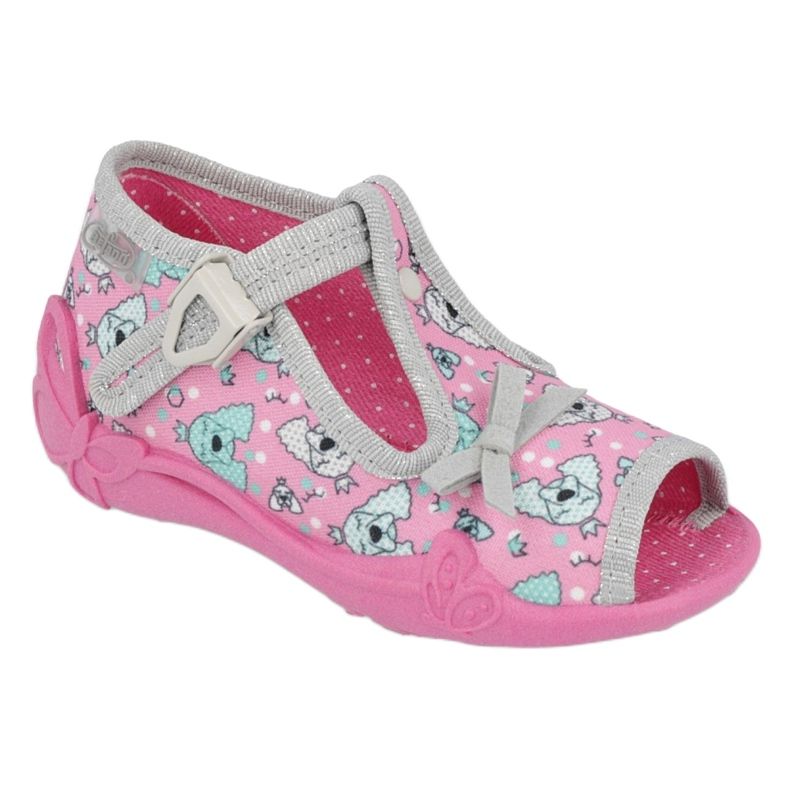 Calzado infantil befado 213P120 rosa plata gris 1