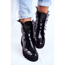 Exquisite Botas Altas Mujer Piel Lacada Montegero negro 2