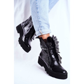 Exquisite Botas Altas Mujer Piel Lacada Montegero negro 3