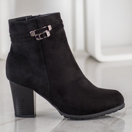 Goodin Botas negras con cinturón decorativo negro 2