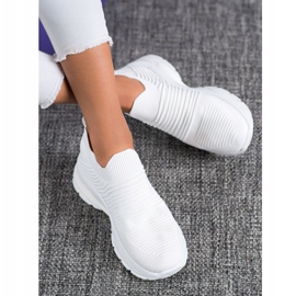 SHELOVET Zapatillas sin cordones textiles blanco 3