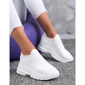 SHELOVET Zapatillas sin cordones textiles blanco 4
