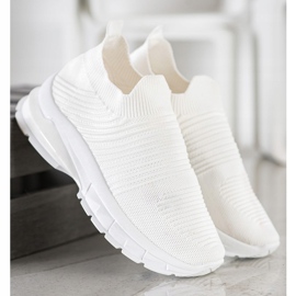 SHELOVET Zapatillas sin cordones textiles blanco 2
