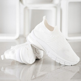 SHELOVET Zapatillas sin cordones textiles blanco 6