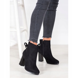 Goodin Botas con encuadernación decorativa negro 2 Goodin Botas con encuadernación decorativa negro 2