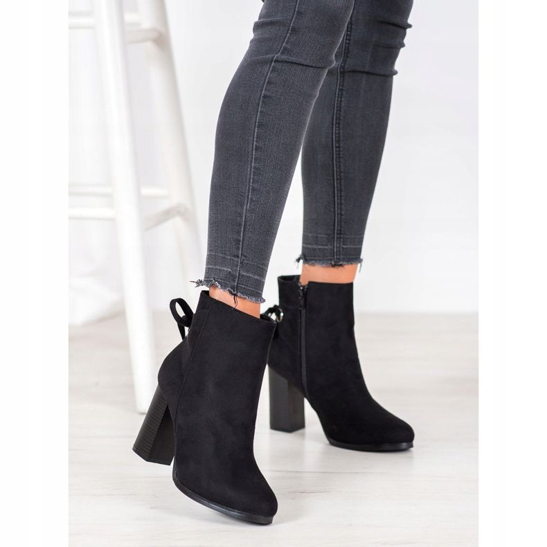 Goodin Botas con encuadernación decorativa negro 2 Goodin Botas con encuadernación decorativa negro 2