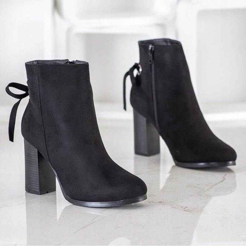 Goodin Botas con encuadernación decorativa negro 1 Goodin Botas con encuadernación decorativa negro 1