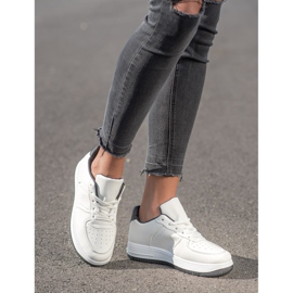 SHELOVET Zapatillas en plataforma blanco 3