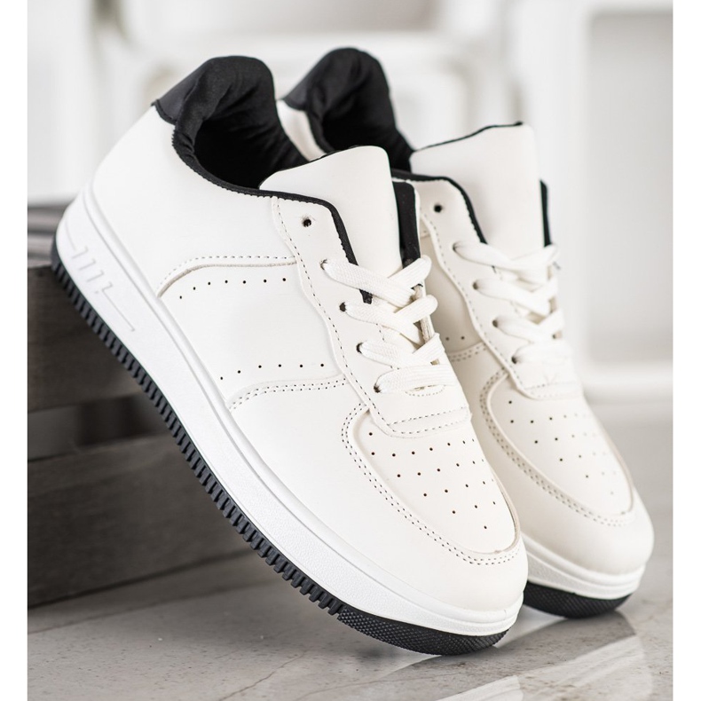 SHELOVET Zapatillas en plataforma blanco 1