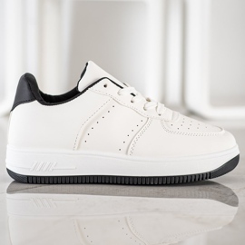 SHELOVET Zapatillas en plataforma blanco 4
