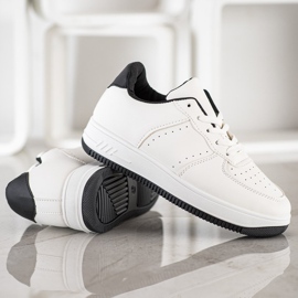 SHELOVET Zapatillas en plataforma blanco 5
