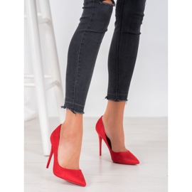 Queentina Stilettos rojos con ante 2 Queentina Stilettos rojos con ante 2