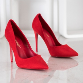 Queentina Stilettos rojos con ante 1 Queentina Stilettos rojos con ante 1