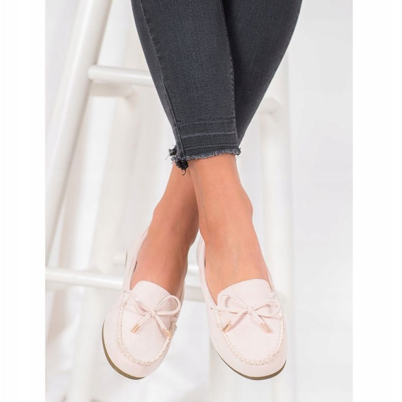 Super Me Mocasines de ante beige 2