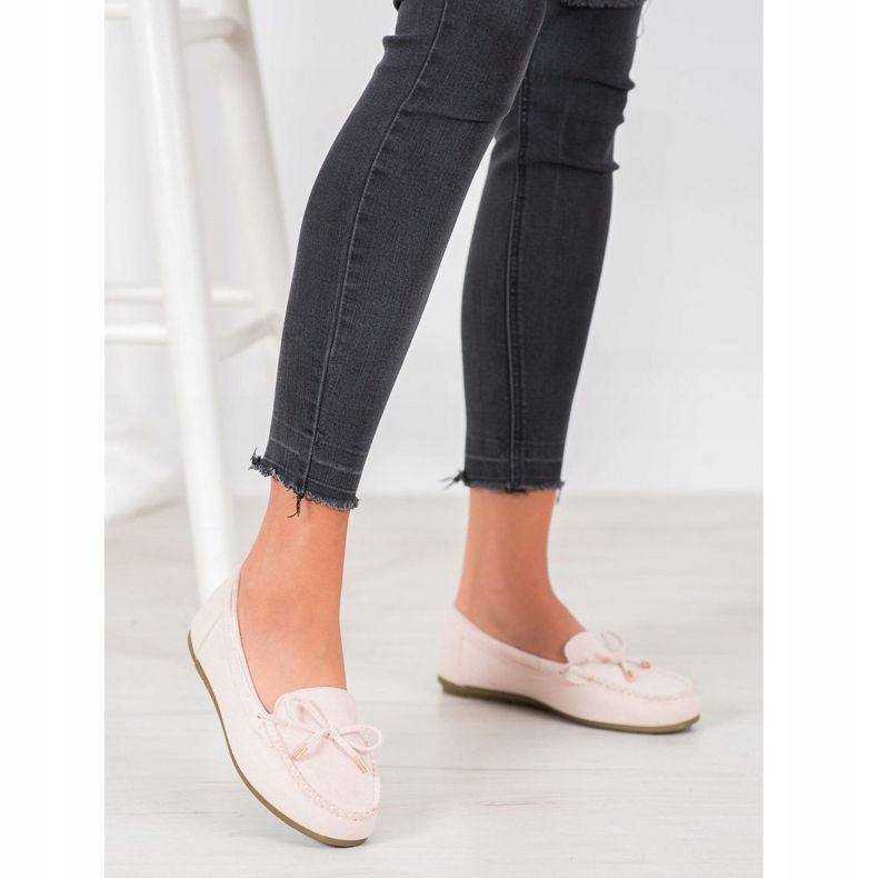 Super Me Mocasines de ante beige 1