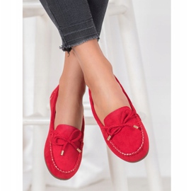 Super Me Mocasines de ante rojo 2