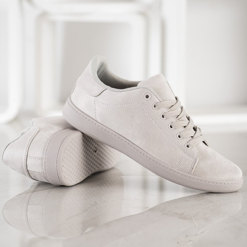 SHELOVET Zapatillas de ante grises 2