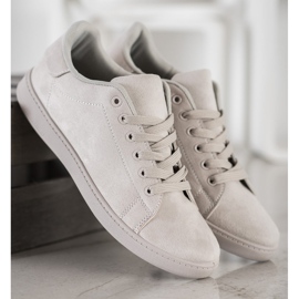 SHELOVET Zapatillas de ante grises 3