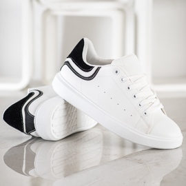 SHELOVET Cómodas zapatillas blancas blanco 4